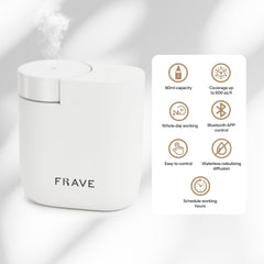 Frave Air Lux Diffuser features a sleek white plug-in design.