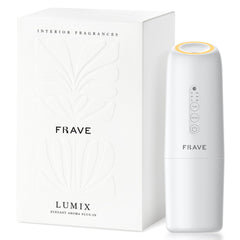 Frave Lumix diffuser in white front view delivering hotel-style scenting for compact spaces