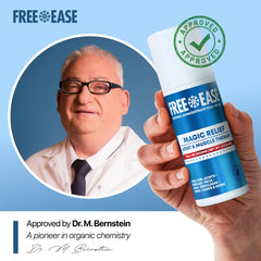 Free-Ease Magic Relief Roller used on neck and shoulders with a smooth glide.