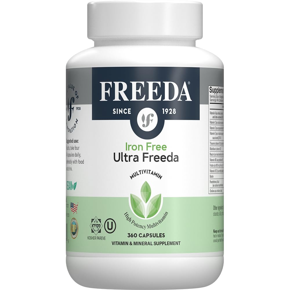 FREEDA bottle on kitchen counter ready for daily intake.