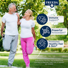Freeda Buffered Vitamin C Powder scoop for simple daily dosing.