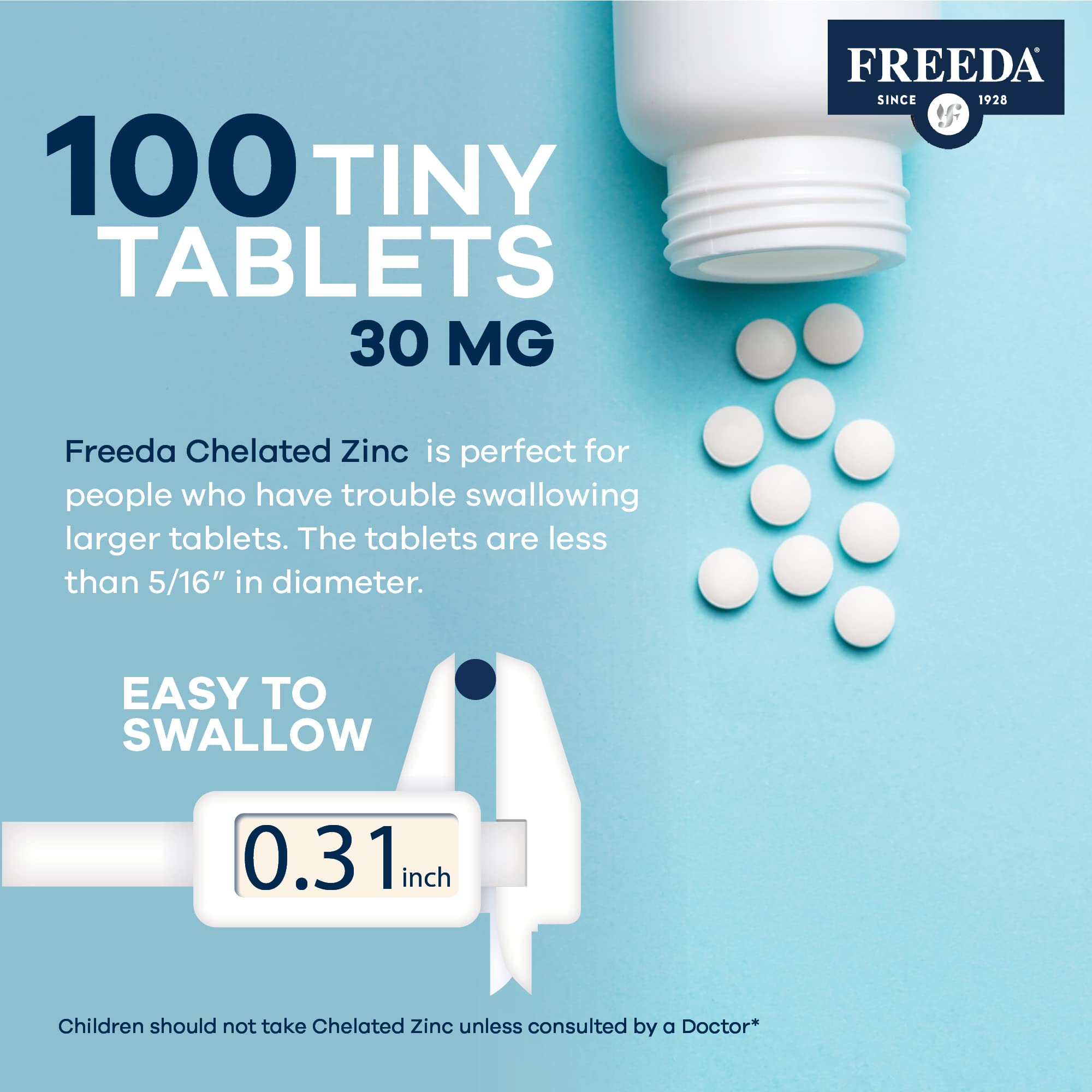 FREEDA Made in USA stamp on bottle, GMP-compliant