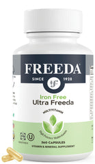 FREEDA Maximum Strength multivitamin bottle for daily wellness support.