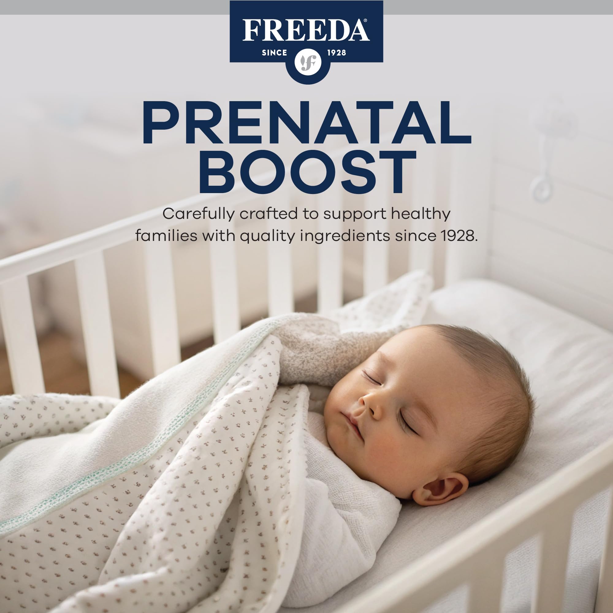 Freeda Mini Prenatal two tiny tablets for easy swallow