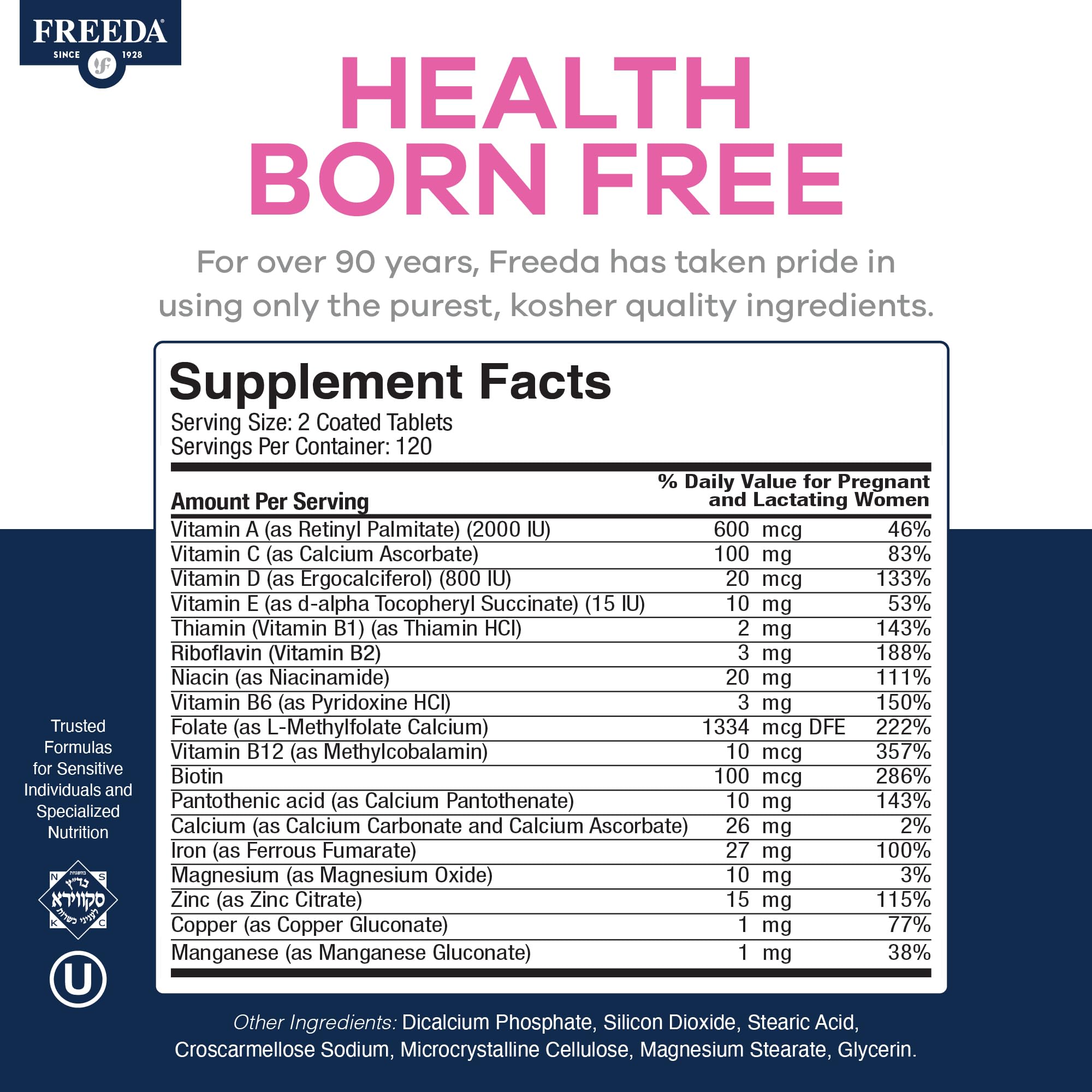 Freeda Mini Prenatal USA-made manufacturing facility