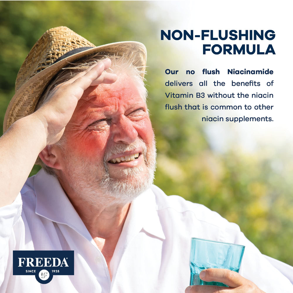 Freeda Niacinamide label confirms USA-made GMP facility origin