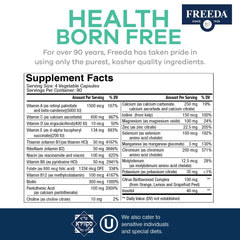 FREEDA SCD-legal label emphasizes compatibility with the Specific Carbohydrate Diet.