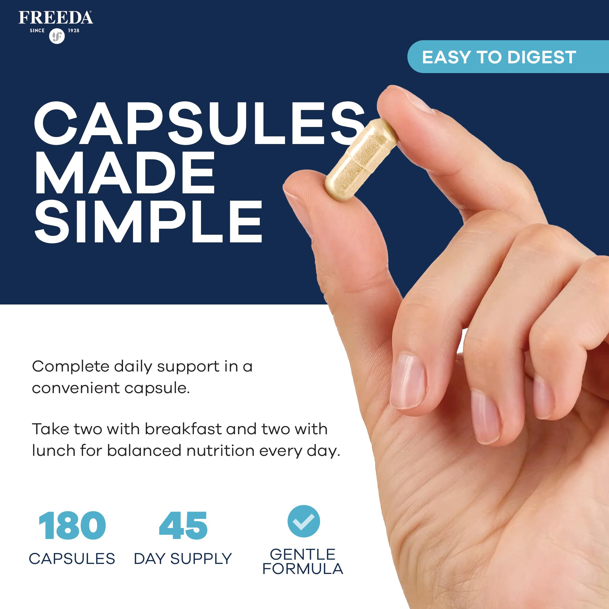 Freeda SCD Multivitamin kosher-certified seal denotes trusted adult supplement