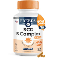FREEDA Vitamin B Complex capsule close-up for daily energy support.
