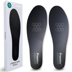 Freeior carbon fiber insole front view shows slim rigid support for the foot