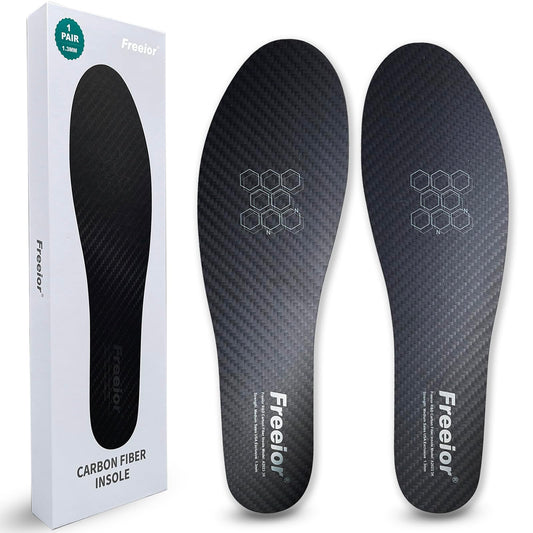 Freeior carbon fiber insole front view for targeted foot support