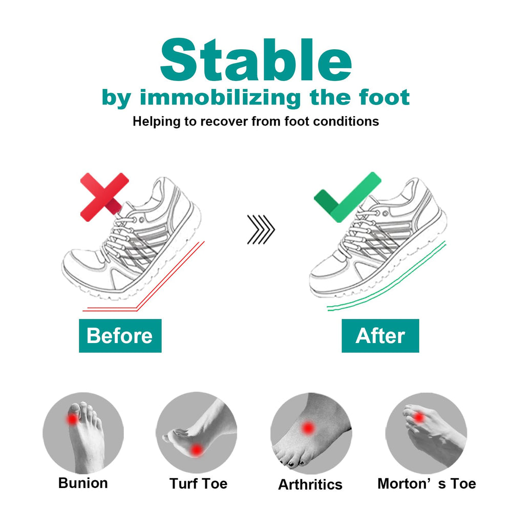 Freeior carbon fiber insole side profile highlights rigid toe joint support.