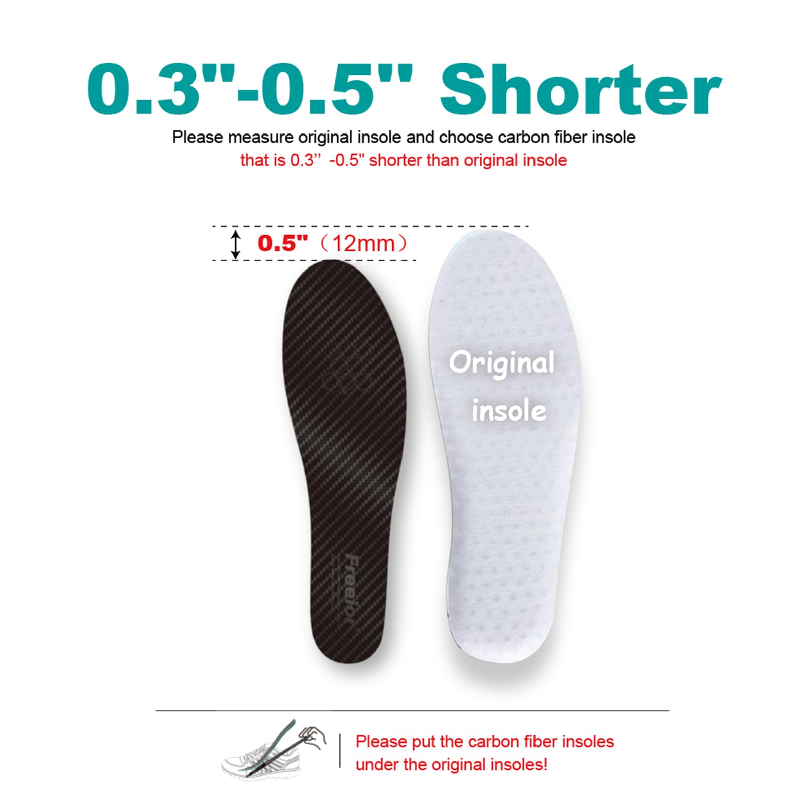 Freeior insole sole brace detail illustrates enhanced stability for recovery.