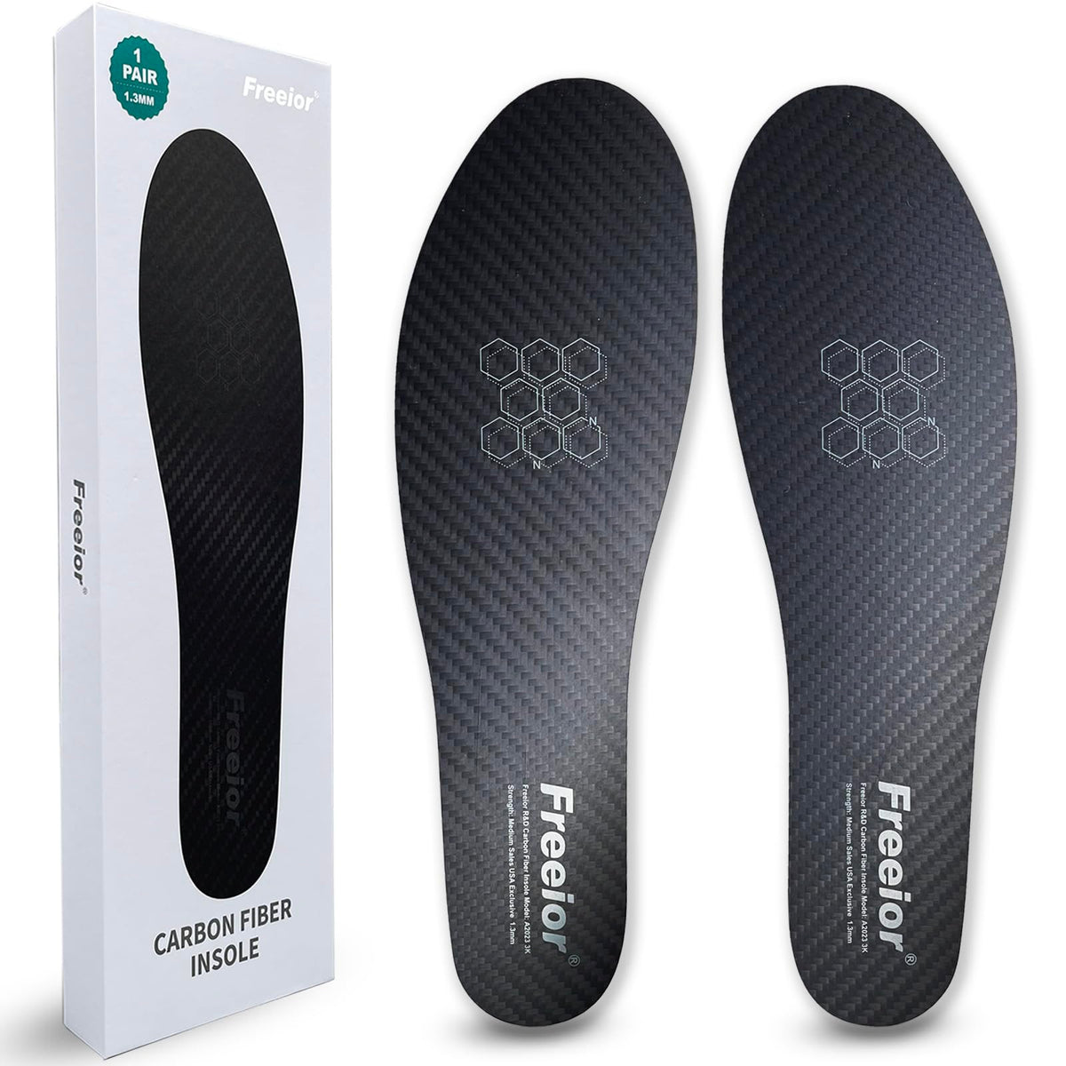 Freeior carbon fiber insole for turf toe support in daily use