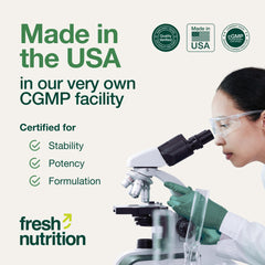 Fresh Nutrition digestive health graphics show microbiome balance and comfort cues