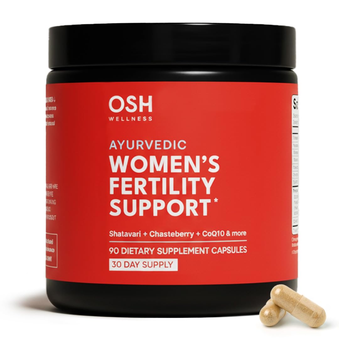 Freshly Moms Ayurvedic fertility supplement capsules support hormone balance and cycle tracking.
