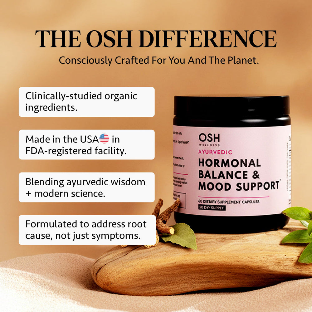 Freshly Moms capsules arranged neatly convey daily mood stability.