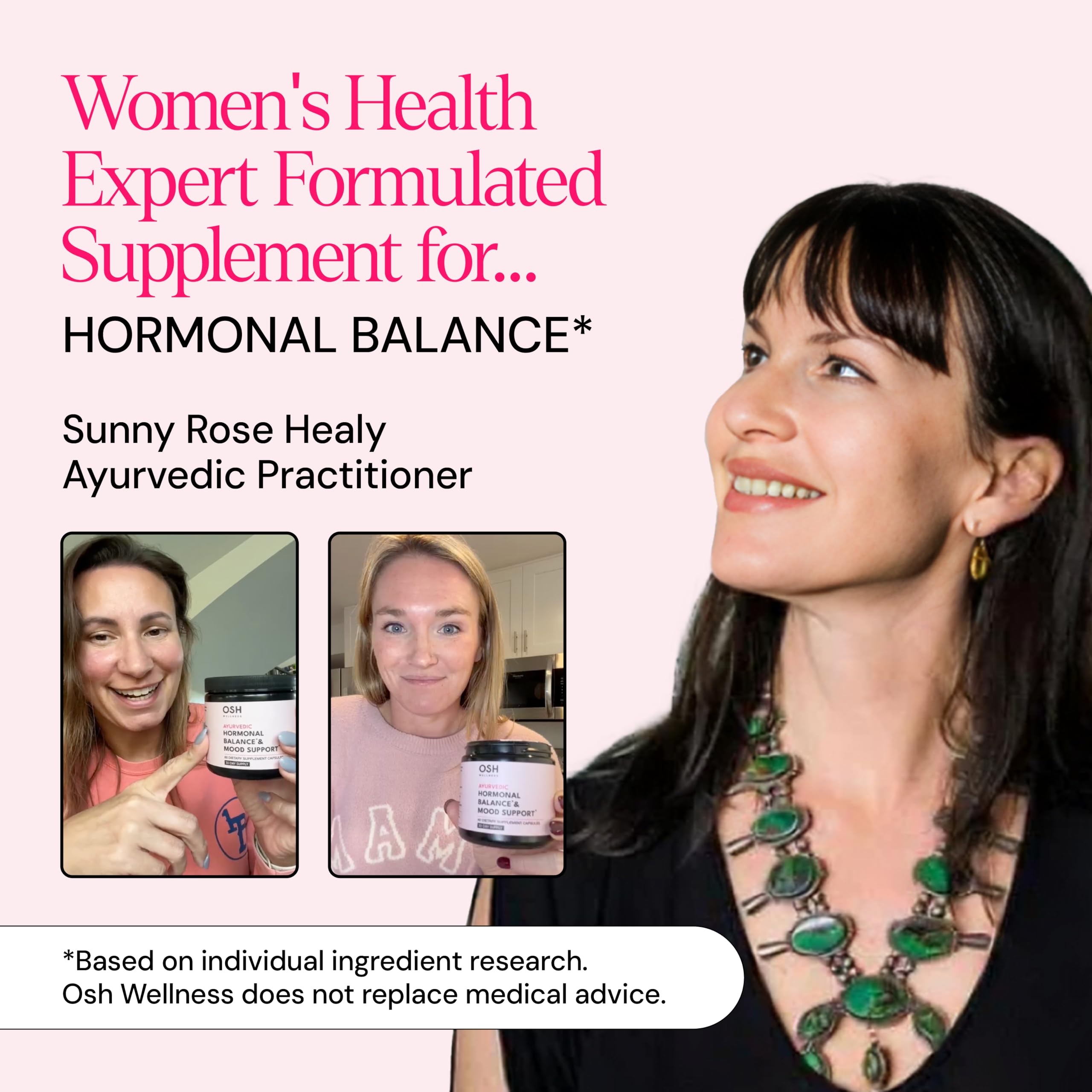 Freshly Moms display emphasizes estrogen regulation and stress relief potential.