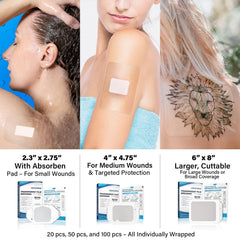 FRESINIDER tattoo aftercare dressing with gentle adhesion for healing