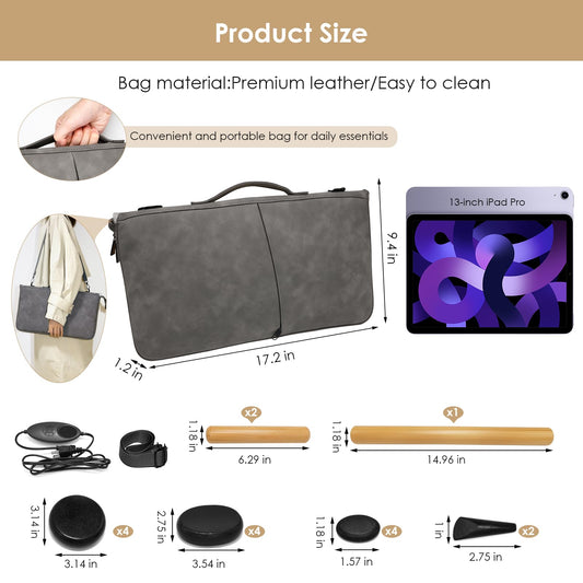 Back and shoulder stones provide targeted relief with comfortable pressure