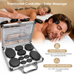 Freudeere hot-stones-heating-box showcases portable warmth for home spa sessions.