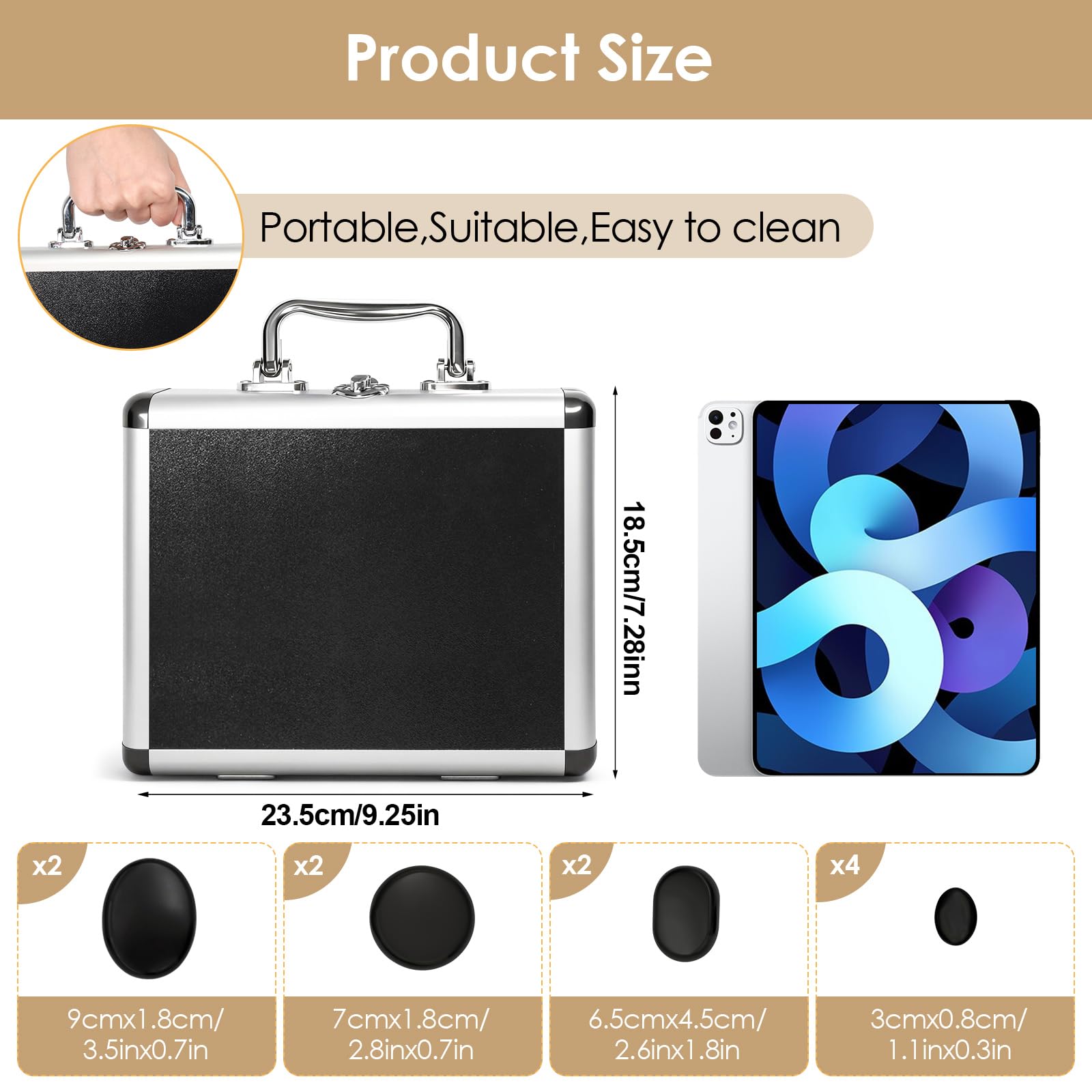 Freudeere hot-stones-portable-design highlights travel-friendly warmth on the go.