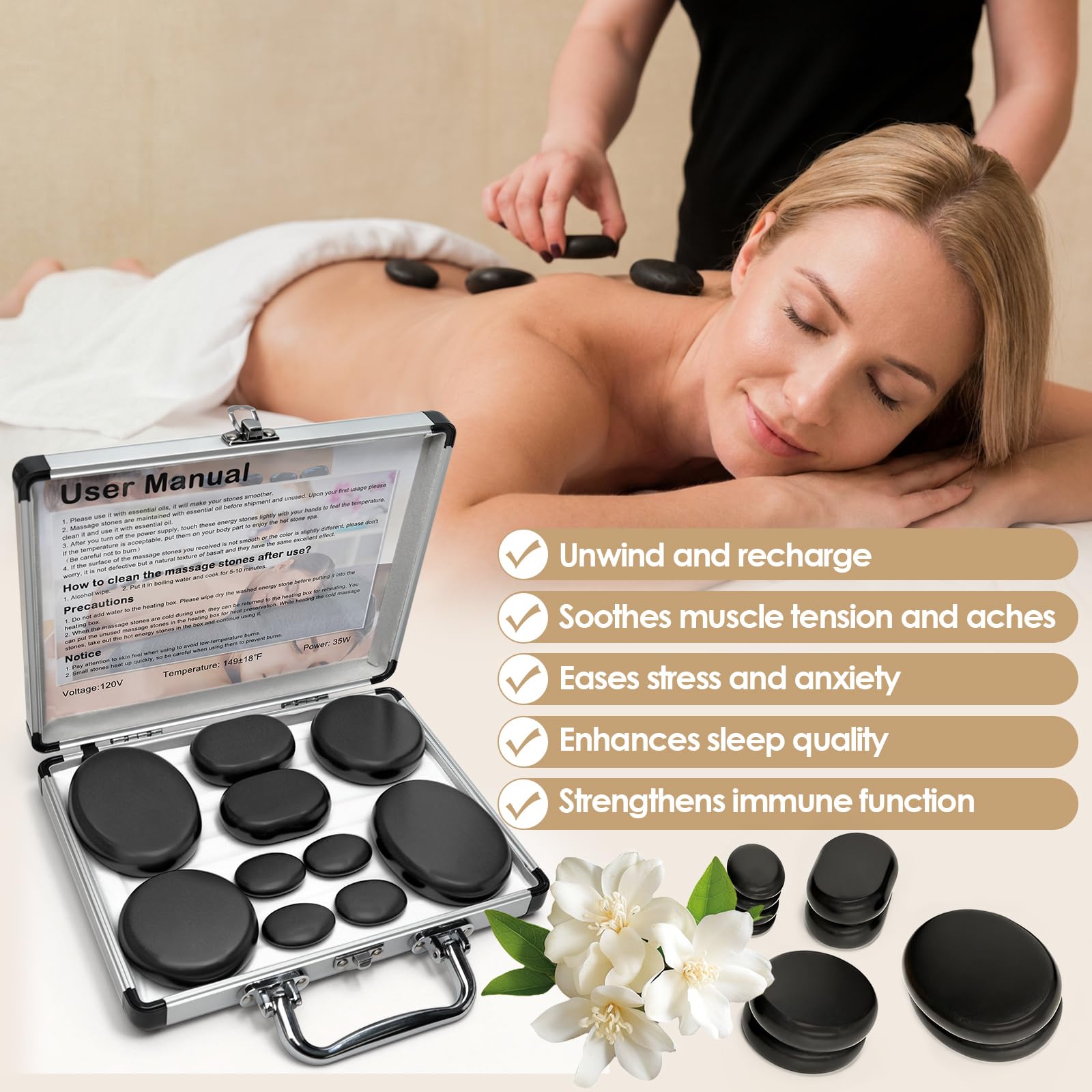Freudeere warmth-and-circulation-demo demonstrates improved circulation during sessions.