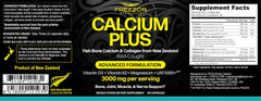 FREZZOR Calcium Plus bottle label highlights key minerals.