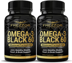 Frezzor Omega-3 Black bottle for convenient daily joint support.
