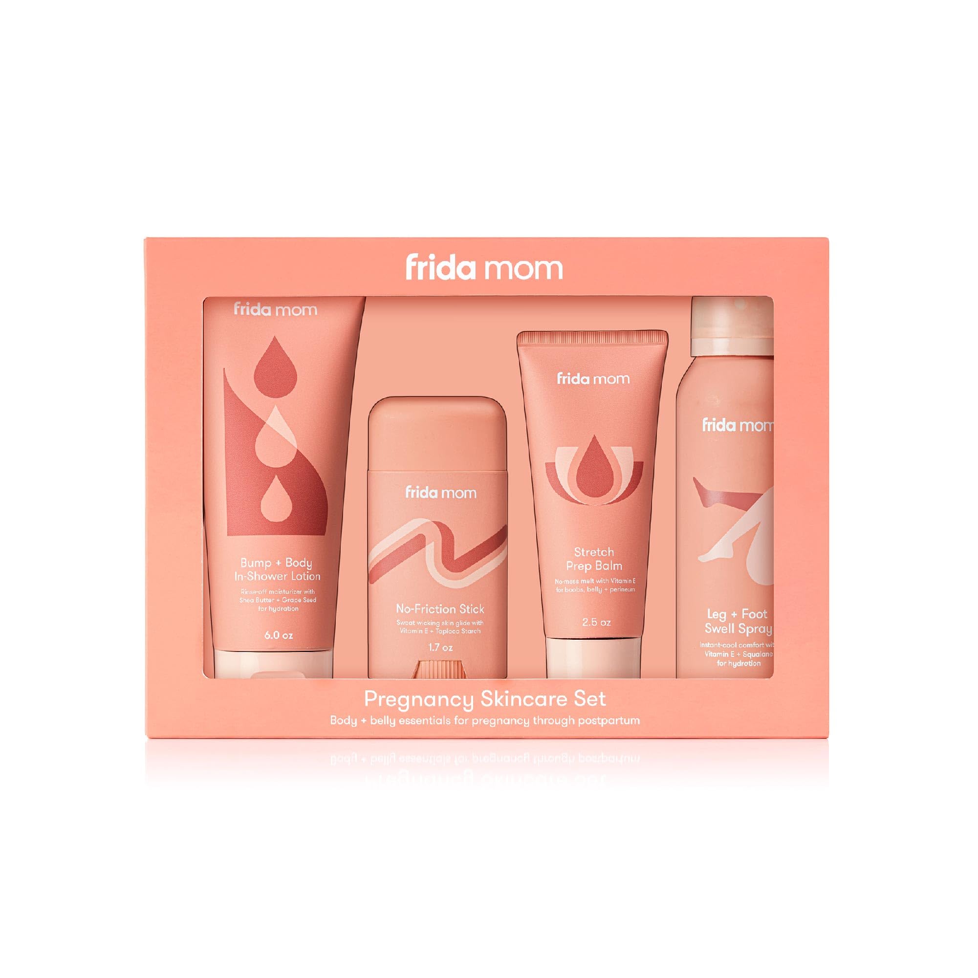 Frida Mom in-shower-lotion moisturizes dry skin during pregnancy.