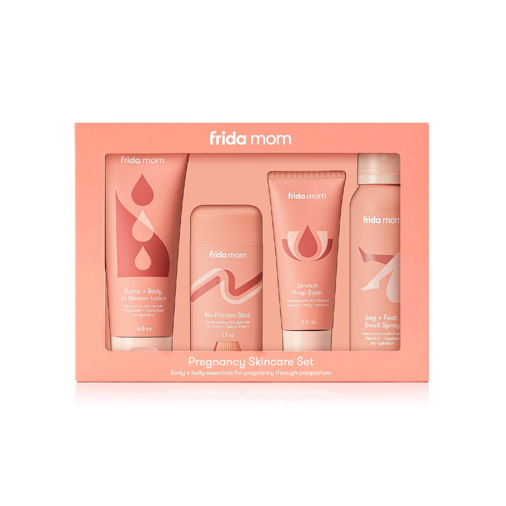 Frida Mom in-shower-lotion moisturizes dry skin during pregnancy.