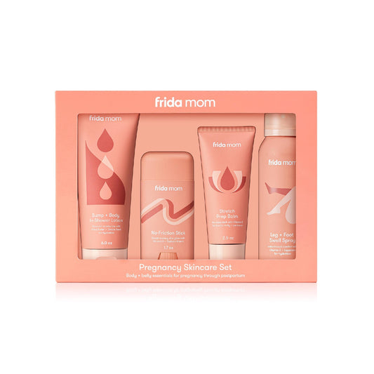 Frida Mom in-shower-lotion moisturizes dry skin during pregnancy.