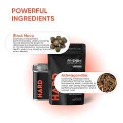 FRIEND OF DOROTHY black maca and ashwagandha ingredients list.