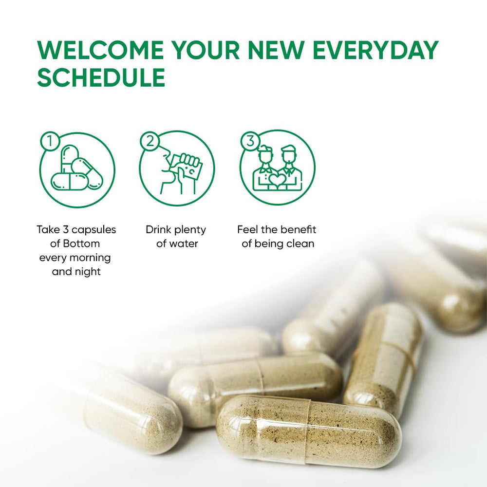 Capsules arranged in a tray, suggesting a simple daily routine.