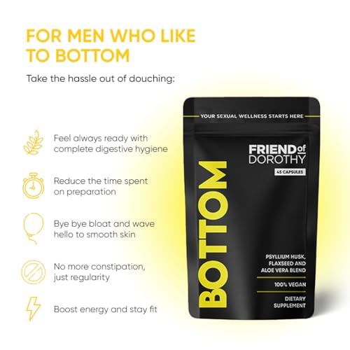 Friend of Dorothy Bottom Fiber capsules close-up highlighting plant-based ingredients.