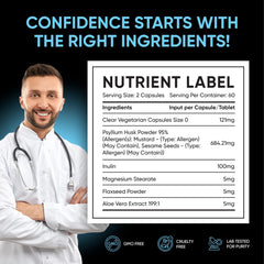 Friend of Dorothy Bottom flaxseed ingredient highlighting omega-3 and fiber