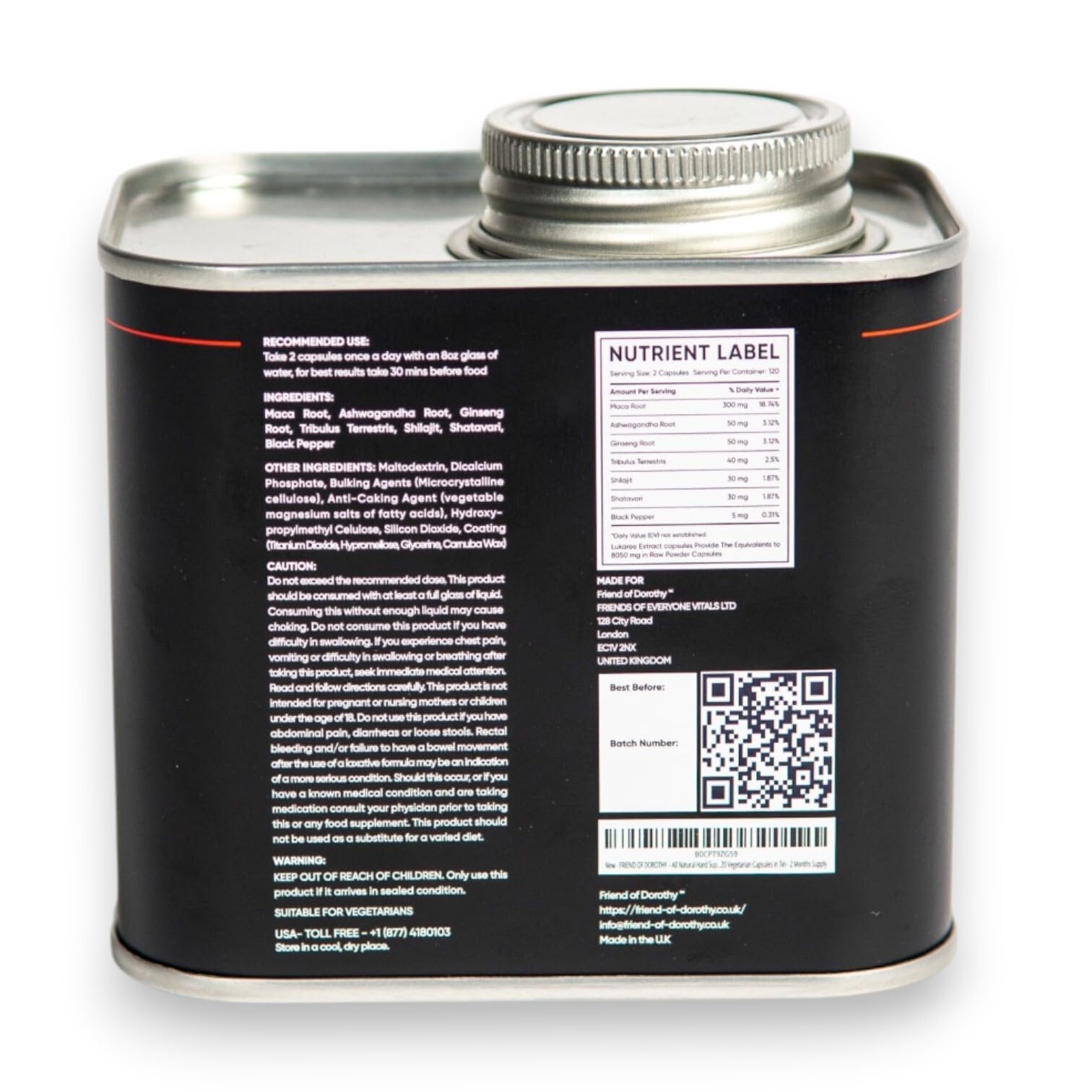 Close-up of FRIEND OF DOROTHY capsules for hormonal balance support.