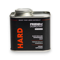 FRIEND OF DOROTHY hard supplement bottle supports steady daily energy.