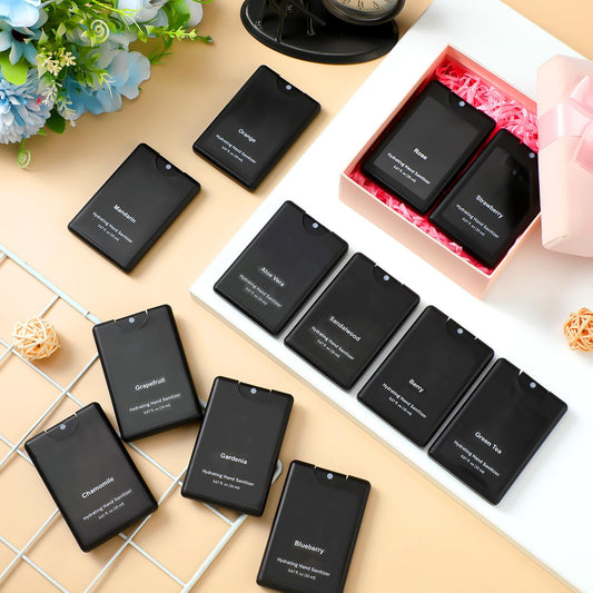 Frienda 12-scent fragrance collection hand sanitizer for varied daily scents.