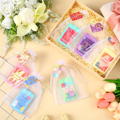 Frienda gift-ready kit includes 24 motivational cards and organza bags.