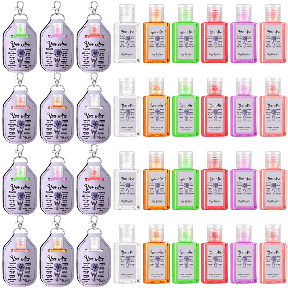Frienda 24 piece sanitizer and 24 keychain pack for group gifts