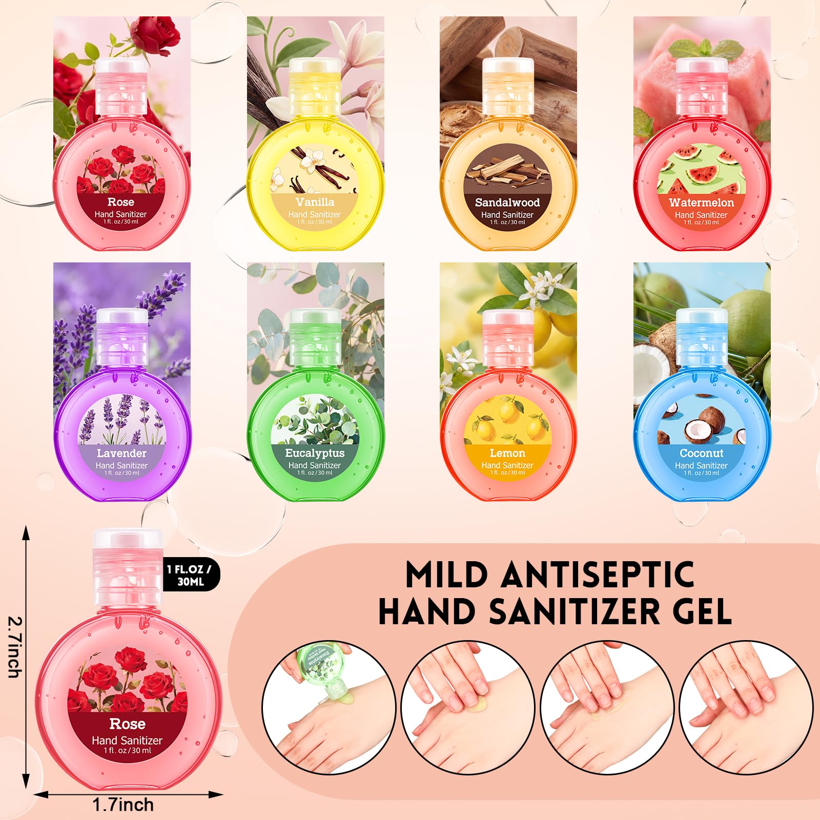 Frienda lemon scented hand sanitizer bottle with flip cap for quick cleaning