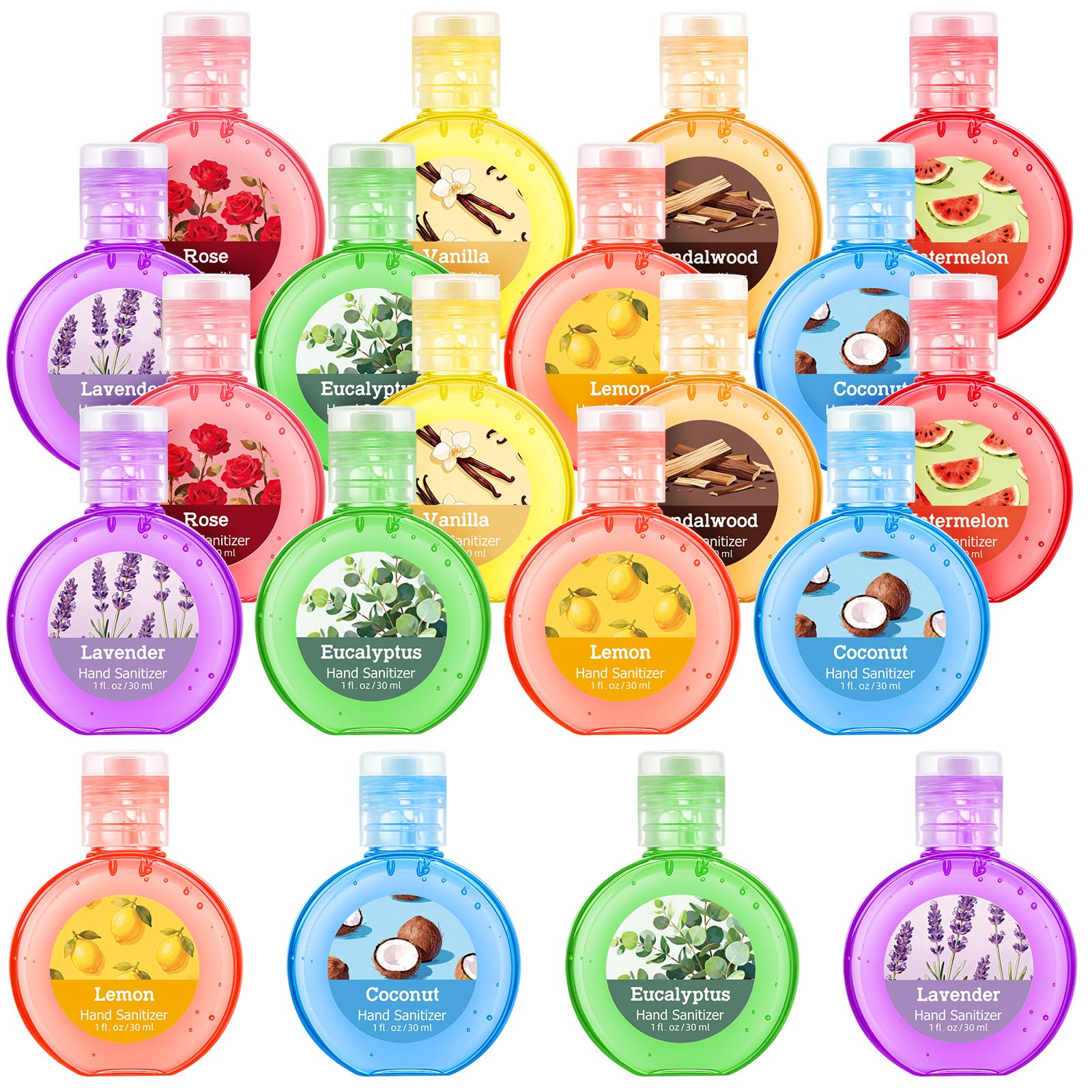 Frienda rose scented hand sanitizer bottle with flip cap for travel hygiene