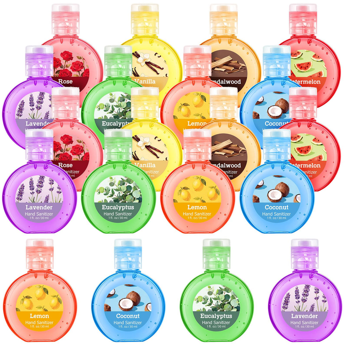 Frienda rose scented hand sanitizer bottle with flip cap for travel hygiene