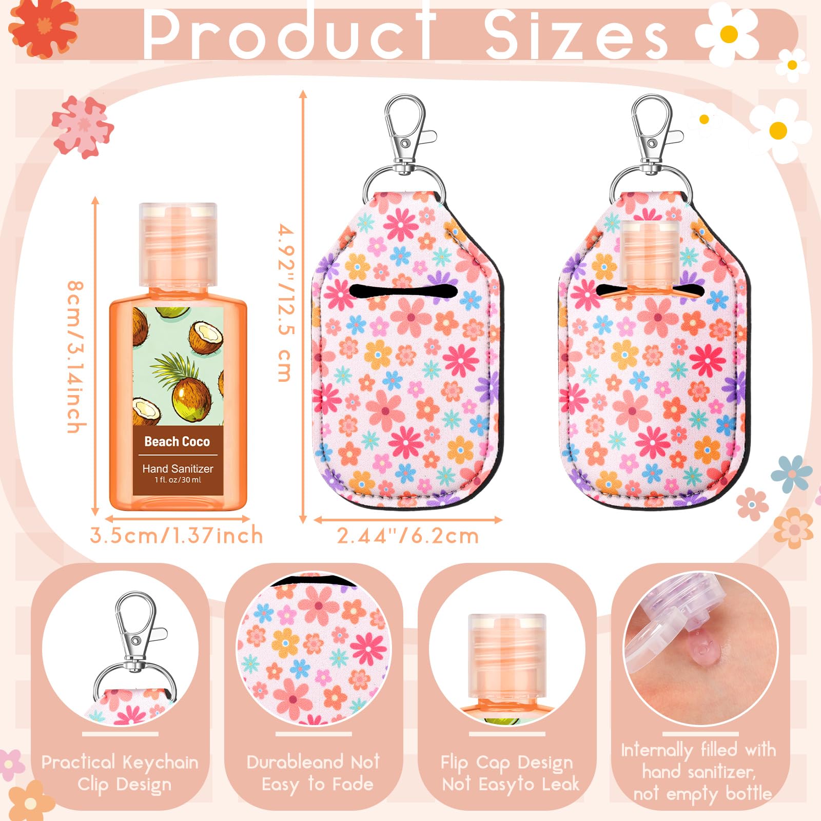 Frienda retro floral keychain holders for easy access and gifting.