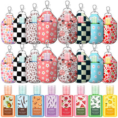 Frienda 24-pack scented hand sanitizer bottles for on-the-go cleanliness.