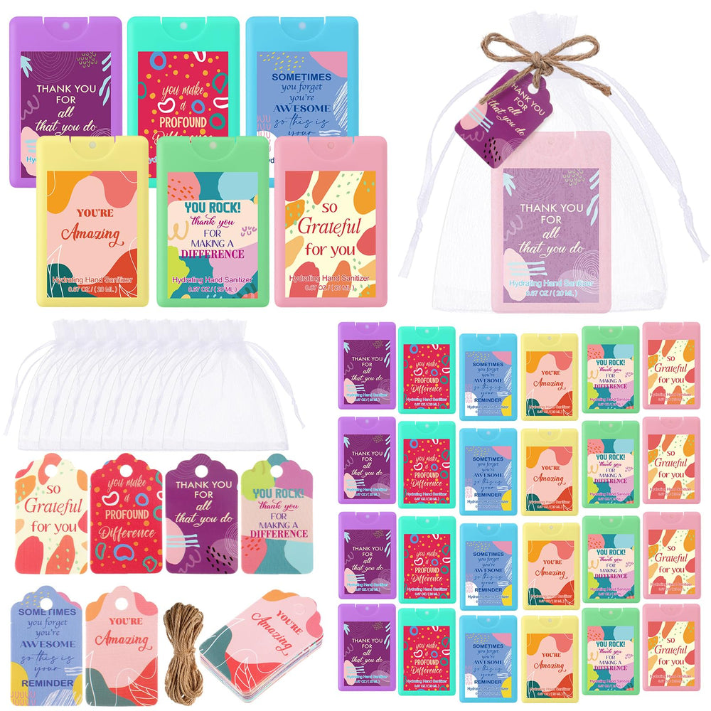Frienda 24-set travel hand sanitizer spray bottles in multicolor design for on-the-go use.
