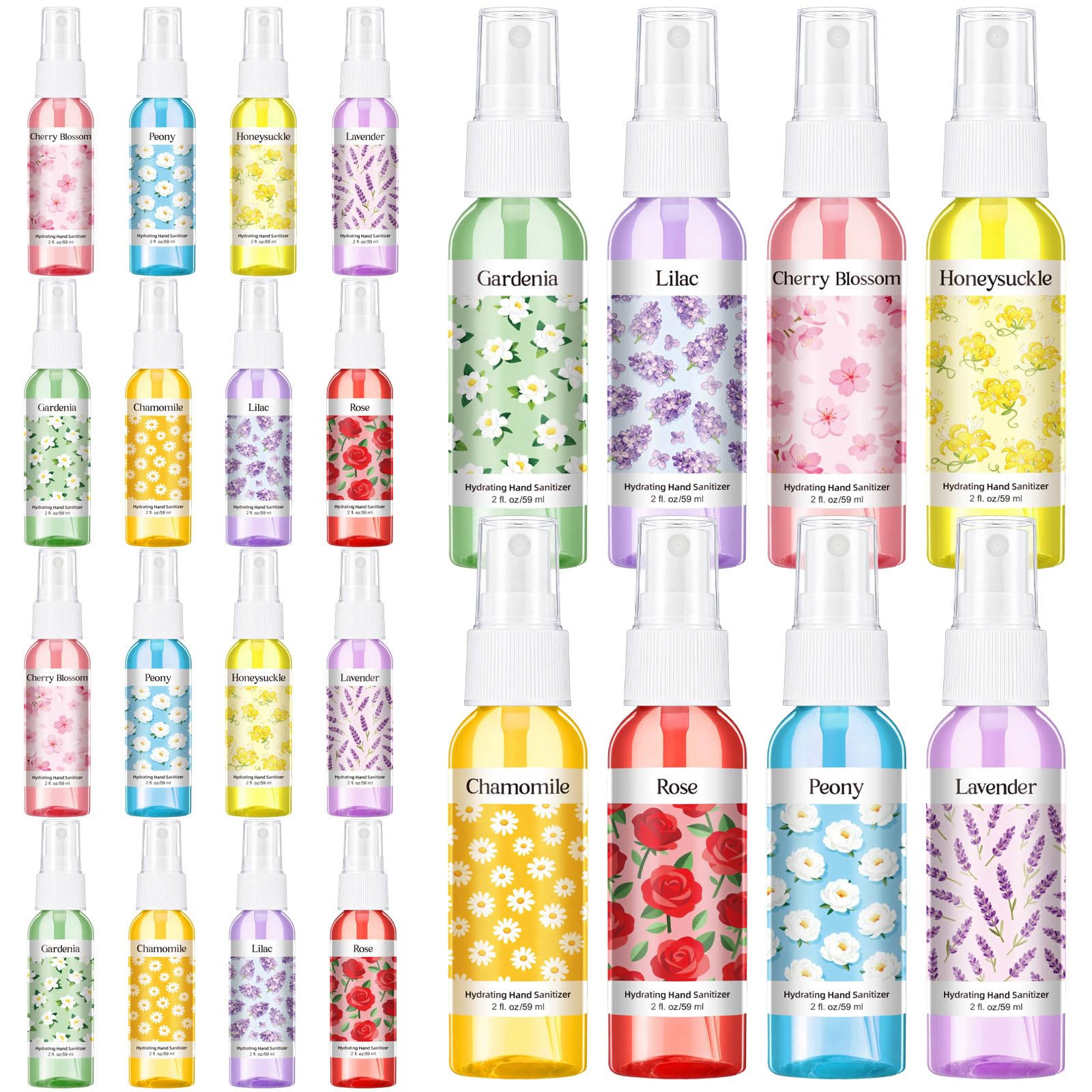 Frienda floral scented hand sanitizer set in bulk box for gifts and events