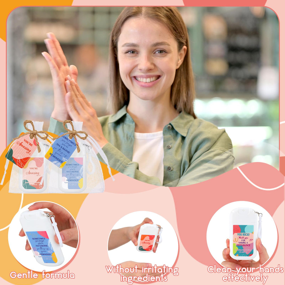 Frienda fruit-scented hand sanitizer in watermelon, peach, and berry