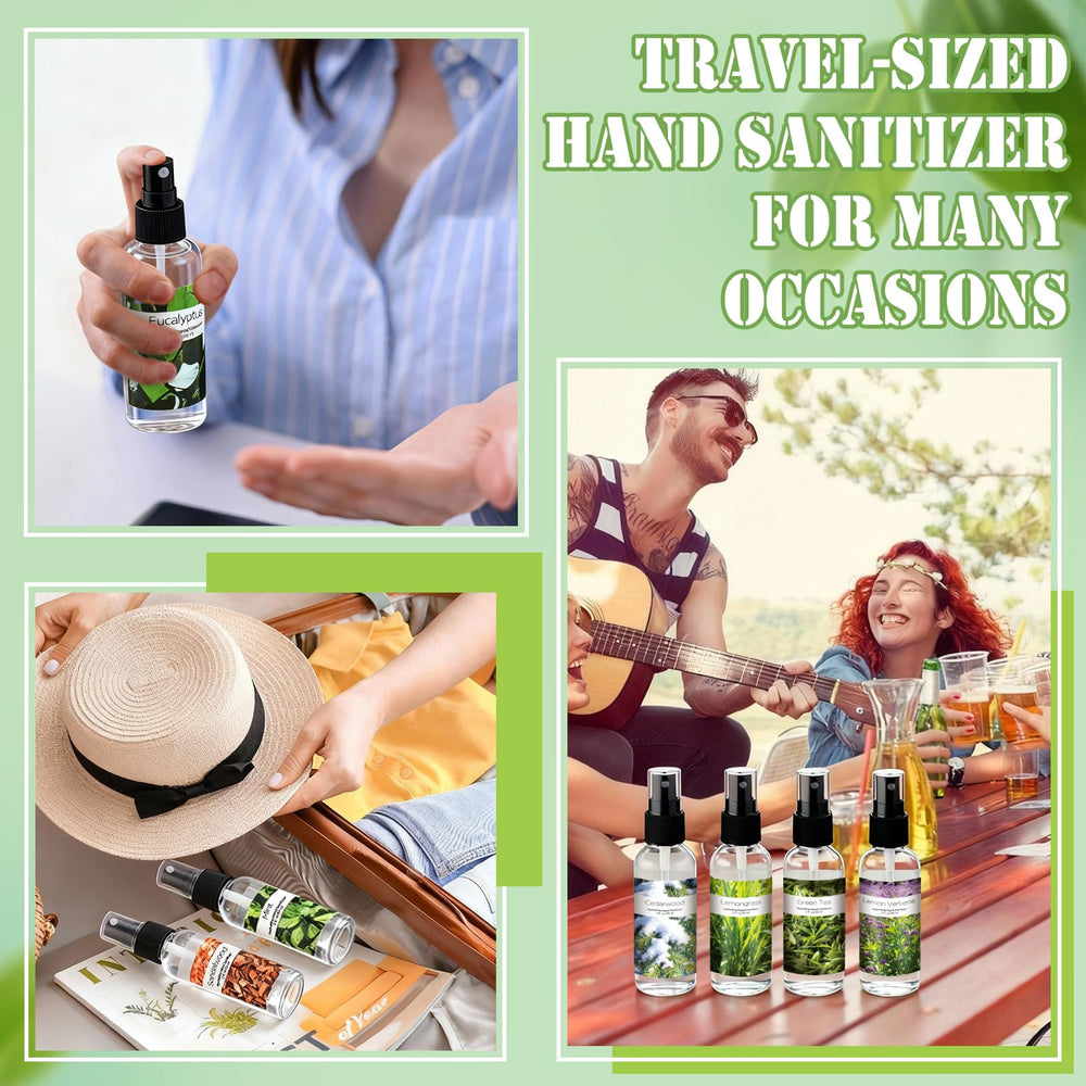 Frienda lemongrass scent mini sanitizer bottle with uplifting fragrance.